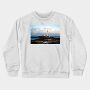 Artistic St. Mary's Island and Lighthouse Crewneck Sweatshirt